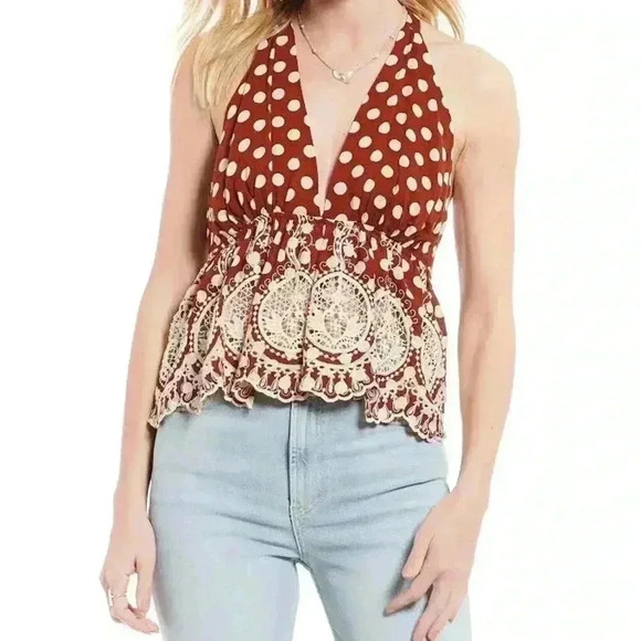 Free People Womens Tops Free People Lunch Date Halter Top Size XS - Picture 1 of 4